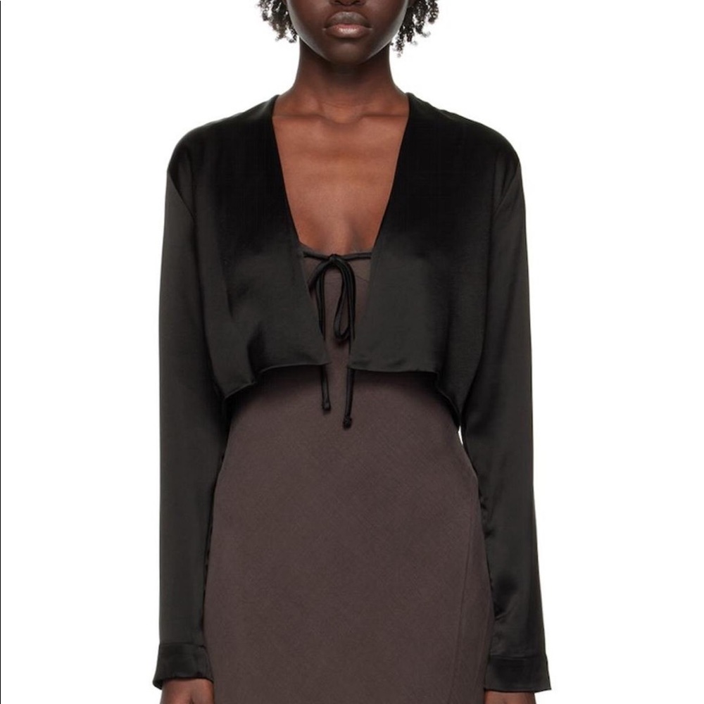 LESET ‘barb’ crop tie cardigan